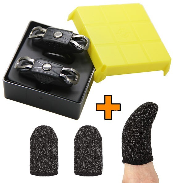 

Игровые контроллеры Marpiel X10 (геймпад триггеры курки для смартфона для PUBG) + напальчники