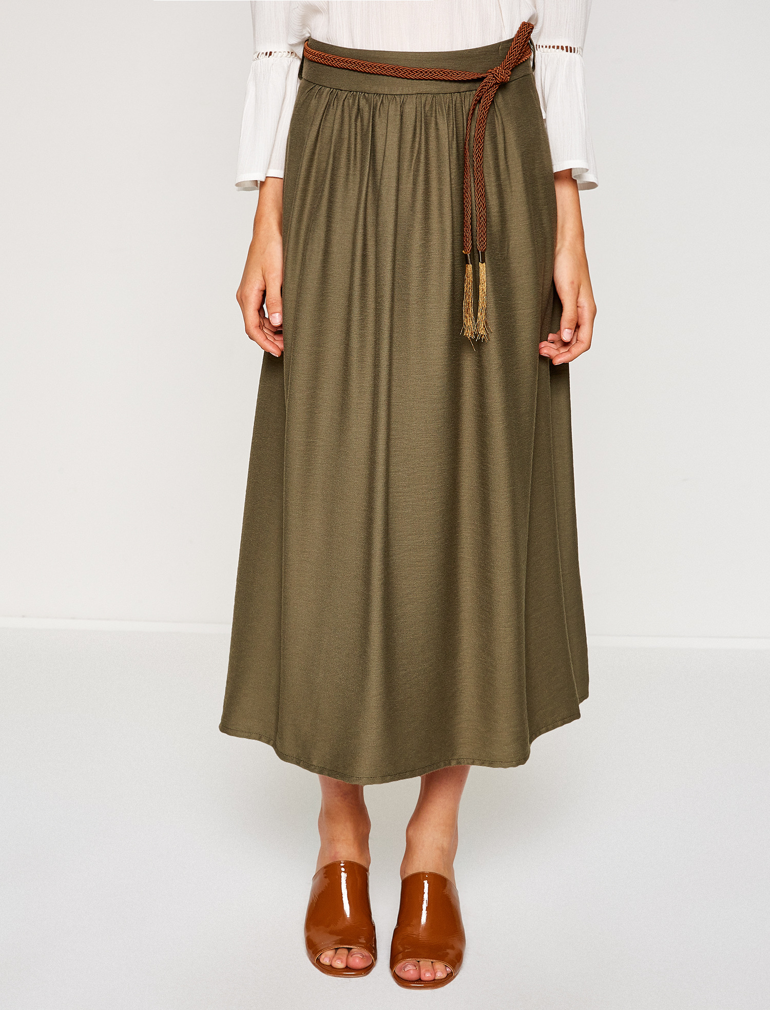 

Юбка Koton 8KAK72002UW-801 38 Khaki