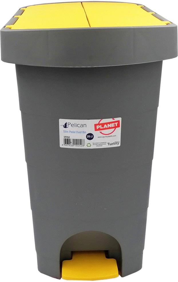 

Ведро с педалью Planet Pelican 20 л Серо-желтое