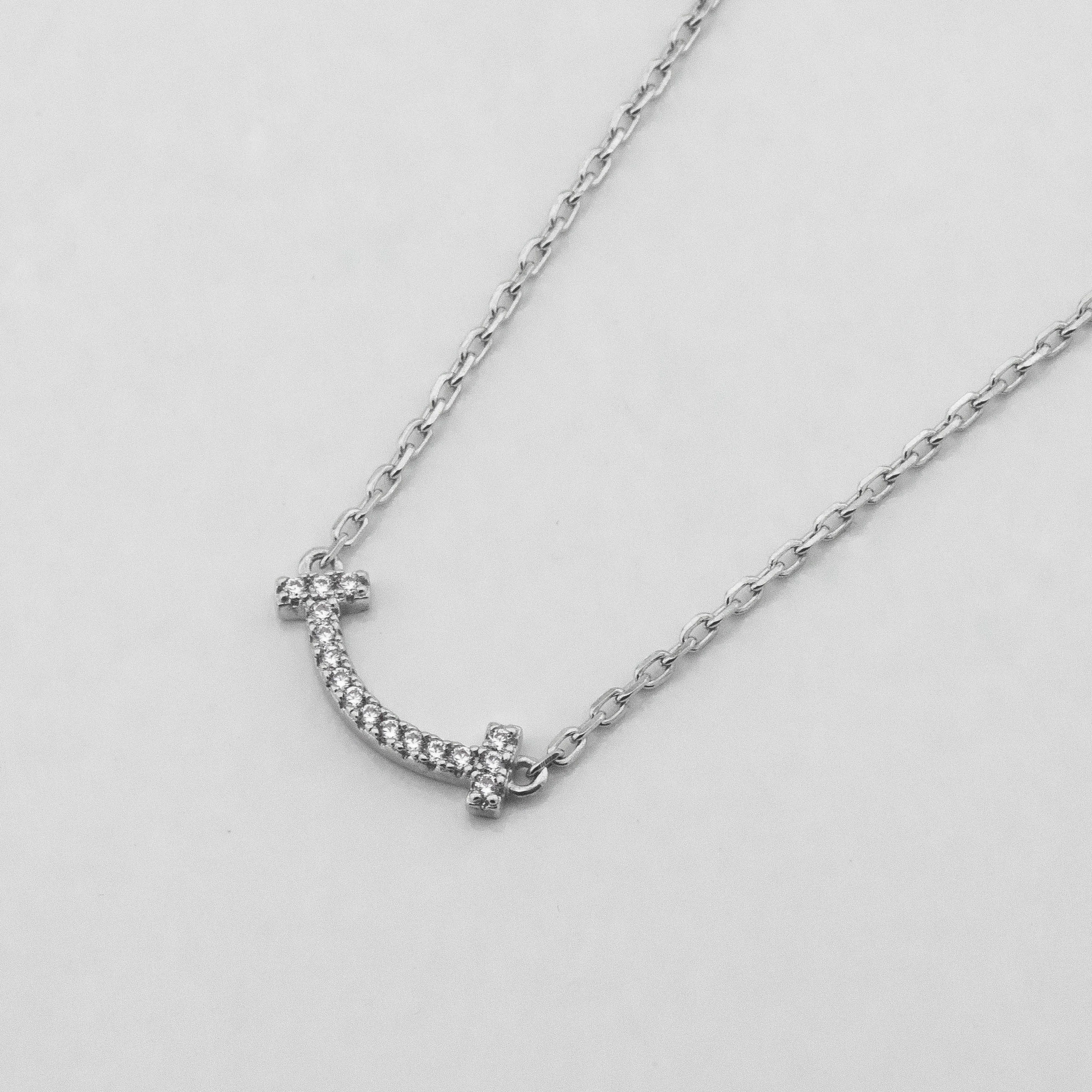 

Серебряное колье Т с фианитами ko14571 Диамант, 45 размер