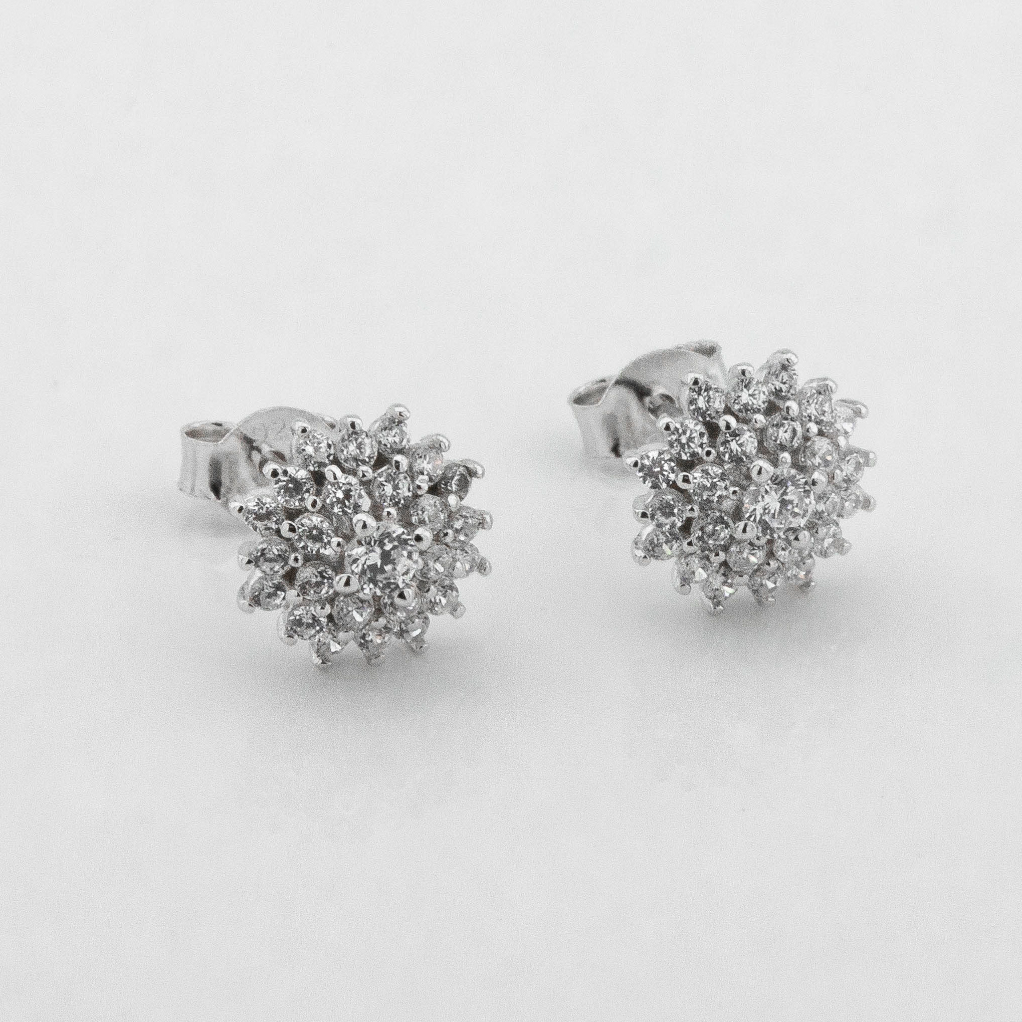 

Серебряные пусеты с фианитами c121565 Диамант