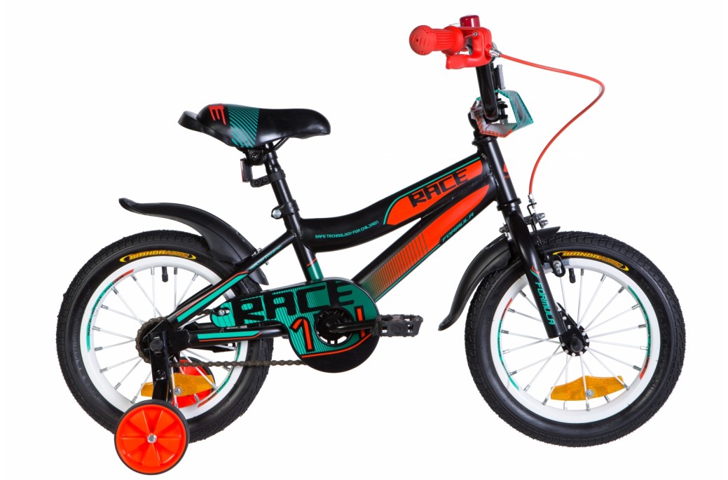 

Велосипед Velotrade 14" Formula RACE черно-оранжевый с бирюзовым (м) OPS-FRK-14-016