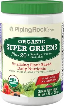 

Piping Rock Daily Super Greens Powder 9.88 oz (280 g) Bottle Порошок из зеленых суперфудов для приготовления напитка на каждый день (Органический)