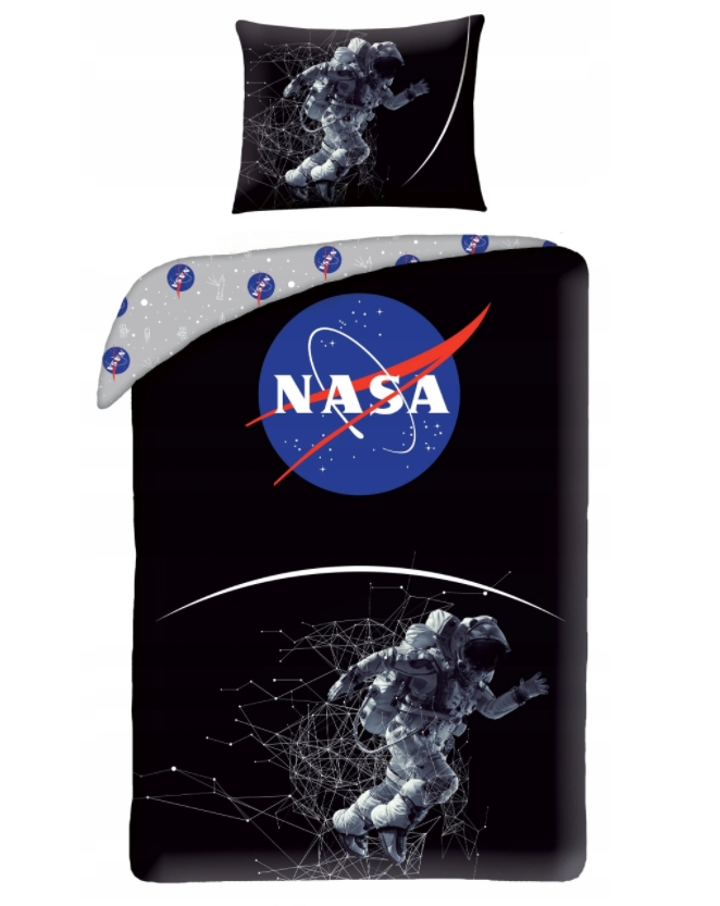 

Детское постельное белье НАСА, двухстороннее, 140 x 200 см, хлопок (наволочка+пододеяльник) по лицензии NASA (NS-4065BL) + сумка