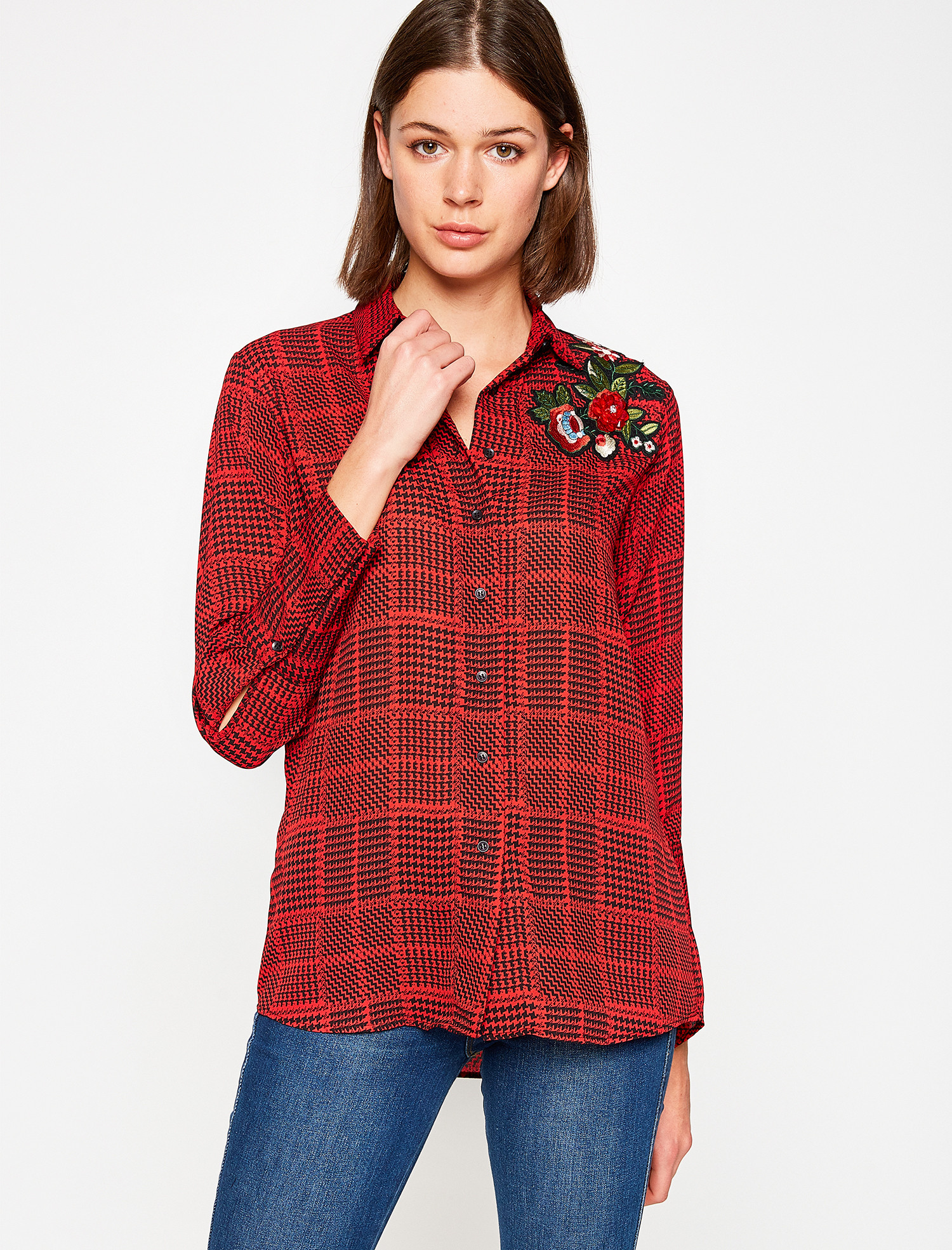

Рубашка Koton 8KAK68795PW-43W  Red Check, Рубашка Koton 8KAK68795PW-43W 38 Red Check