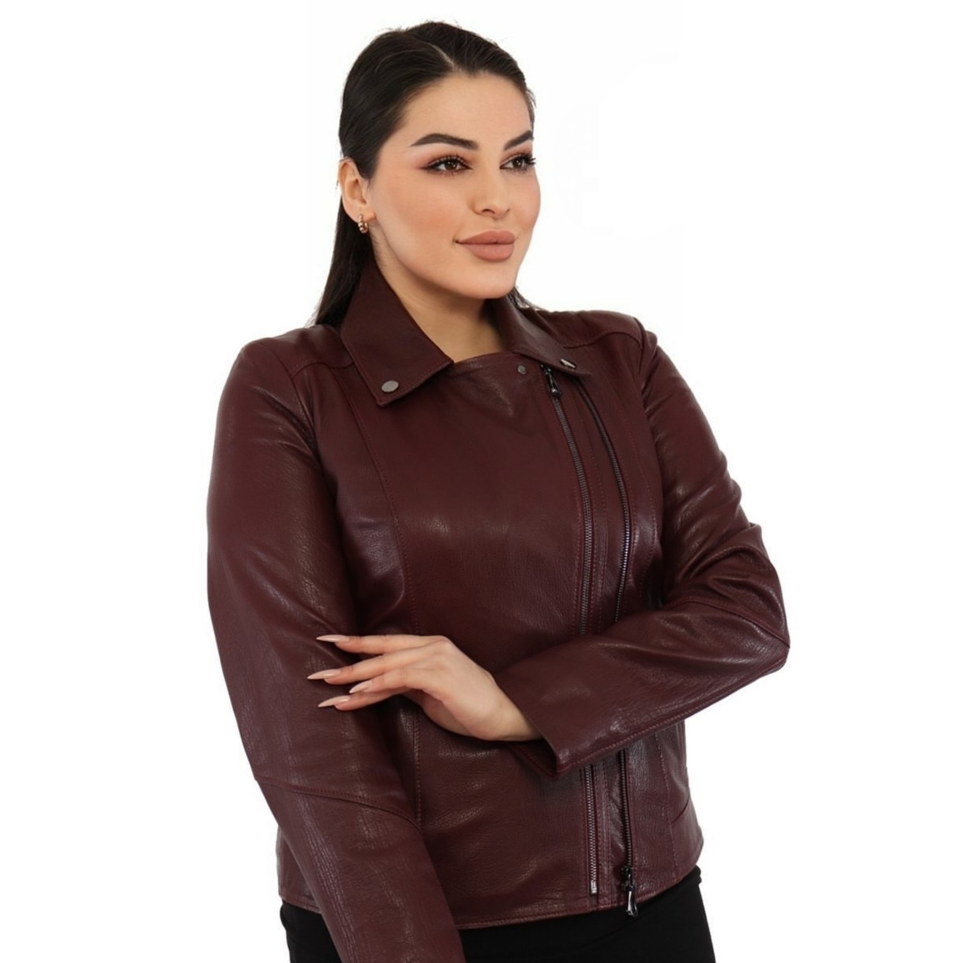 

Куртка Кожаная Без бренда 4XL(56) вишневый 067МК