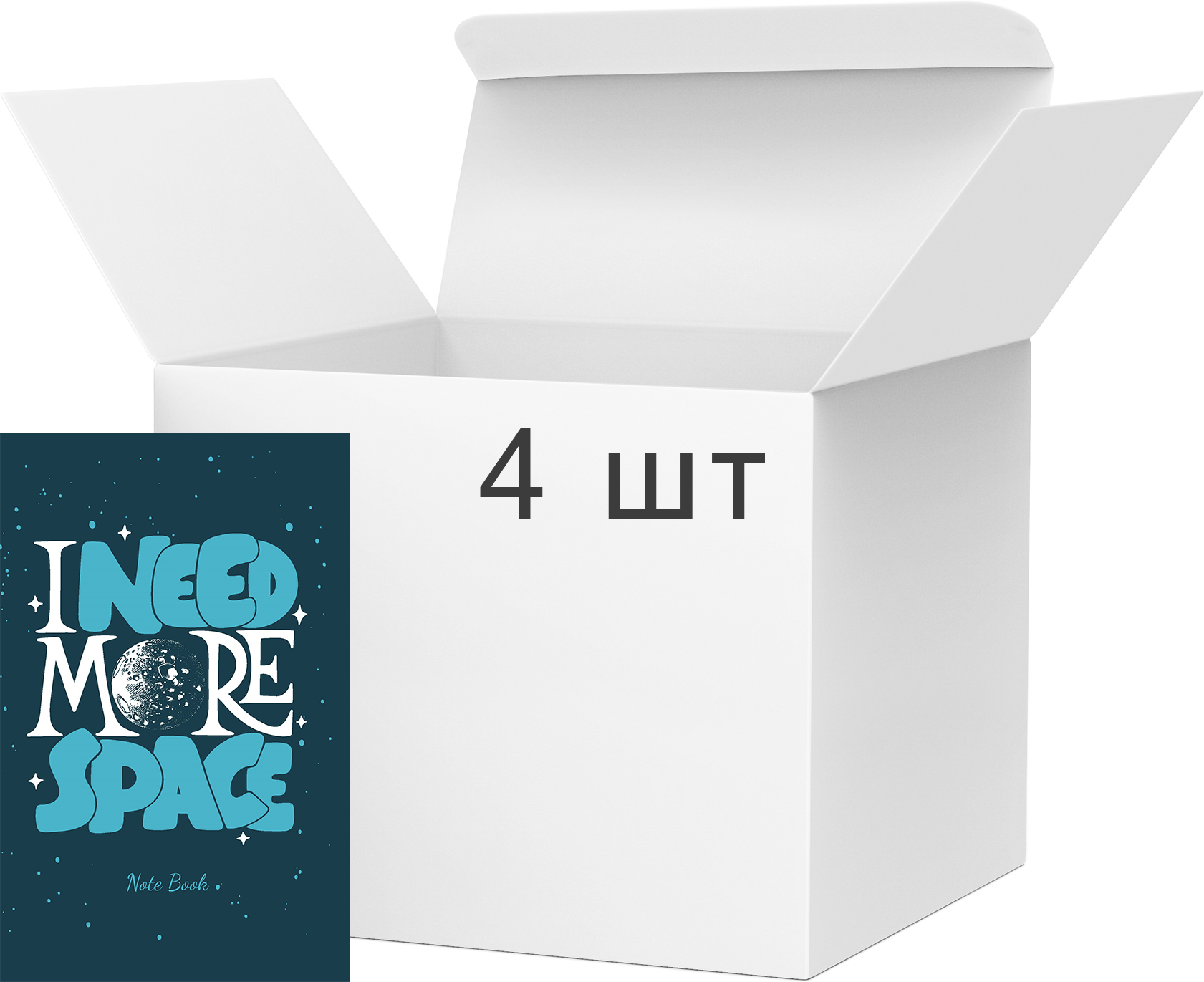 

Упаковка блокнотов Аркуш Космос 108 х 169 мм 80 листов 4 шт (1В1748)