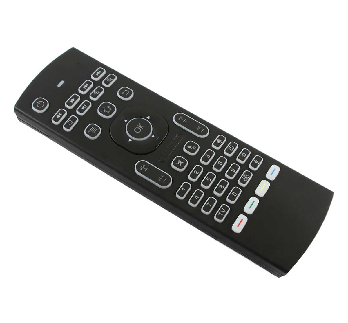 

Пульт/мышь гироскопическая с клавиатурой MX3 Voice LED EN (английская), (Airmouse+Voice Keyboard) с микрофоном и подсветкой, 2.4G