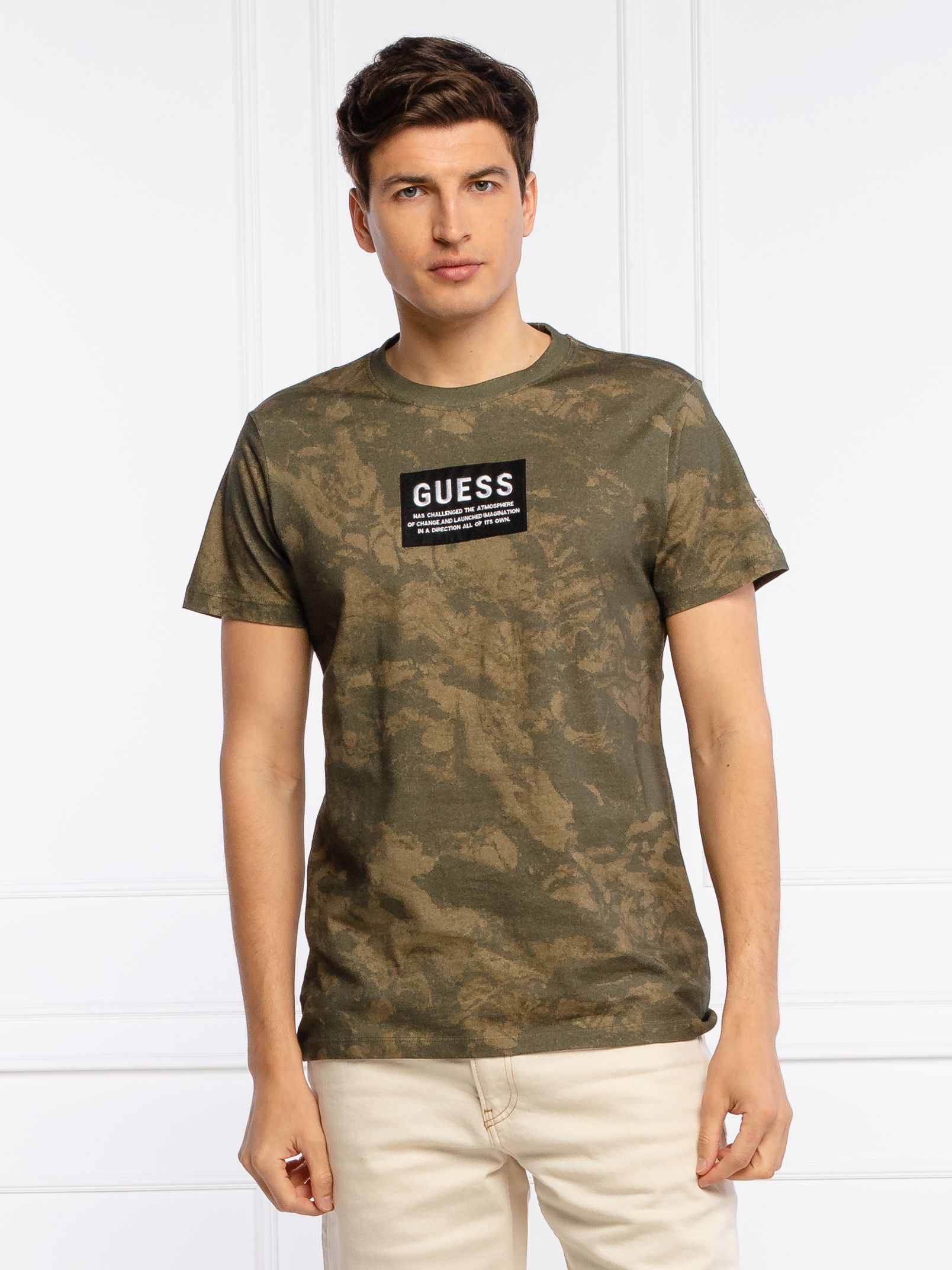

Футболка Guess M1GI55-I3Z11 M Allover olive camou