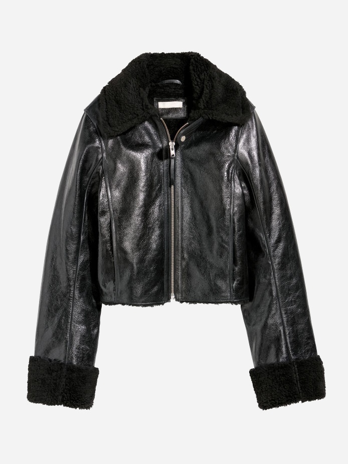 

Дубленка H&M hm01110083 32 Черная