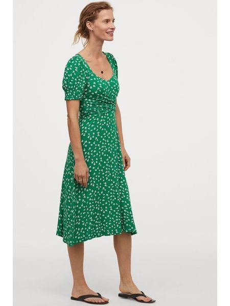 

Платье для беременных H&M 0859788-1 M Зеленое