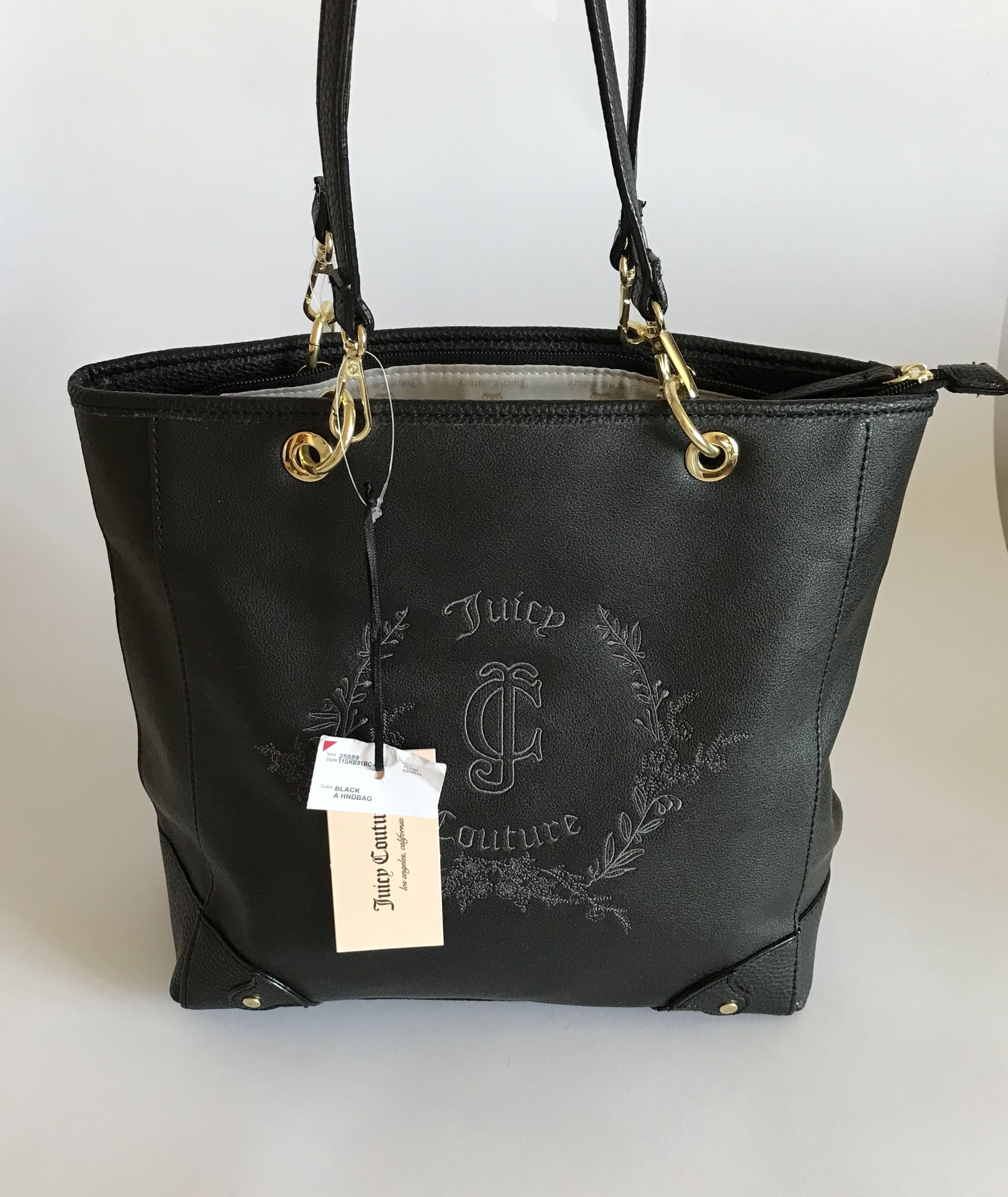 

Женская сумка Juicy Couture Shopper Floral Crest цвет Черный (BW-0023)