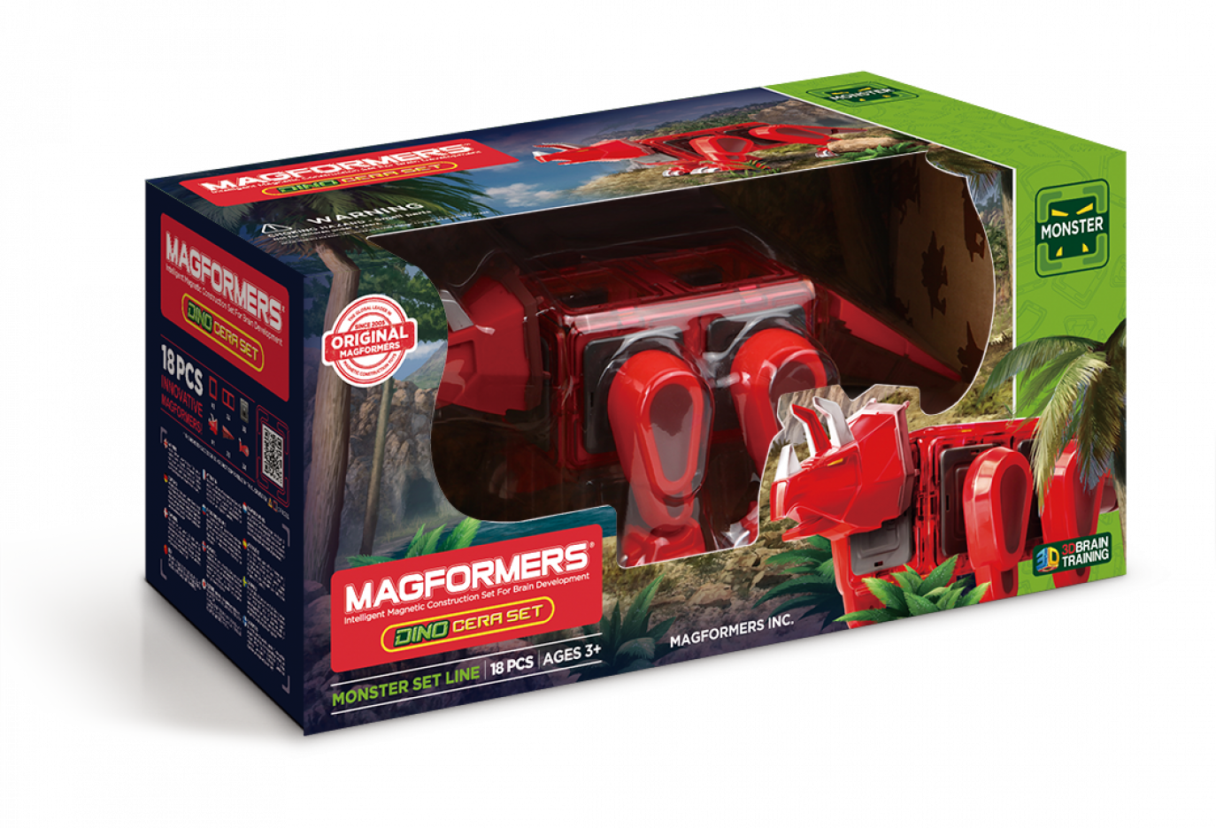 

Магнитный конструктор Трицератос, 18 эл., Magformers