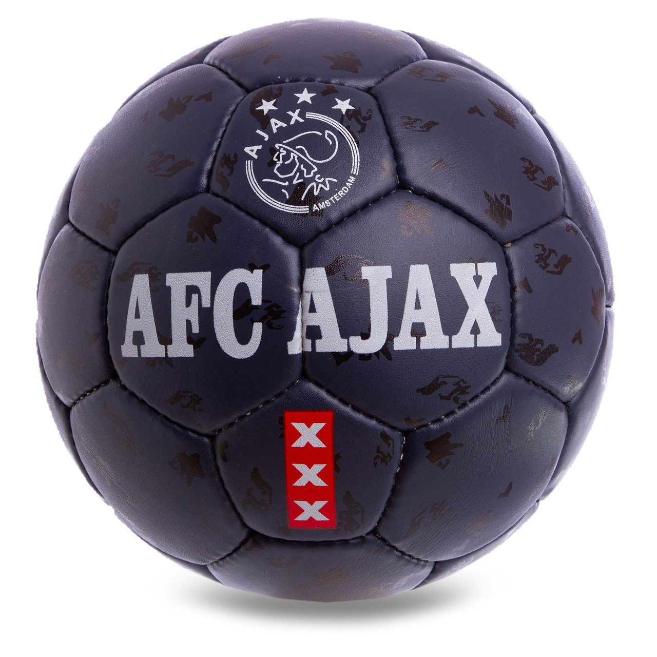 

Мяч футбольный 5 размер для улицы АЯКС AJAX Ручная сшивка Черный (СПО FB-0642)