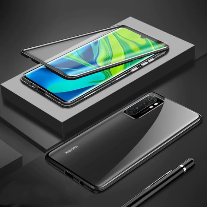 

Магнитный чехол со стеклянной передней и задней панелью для Xiaomi Mi 10T