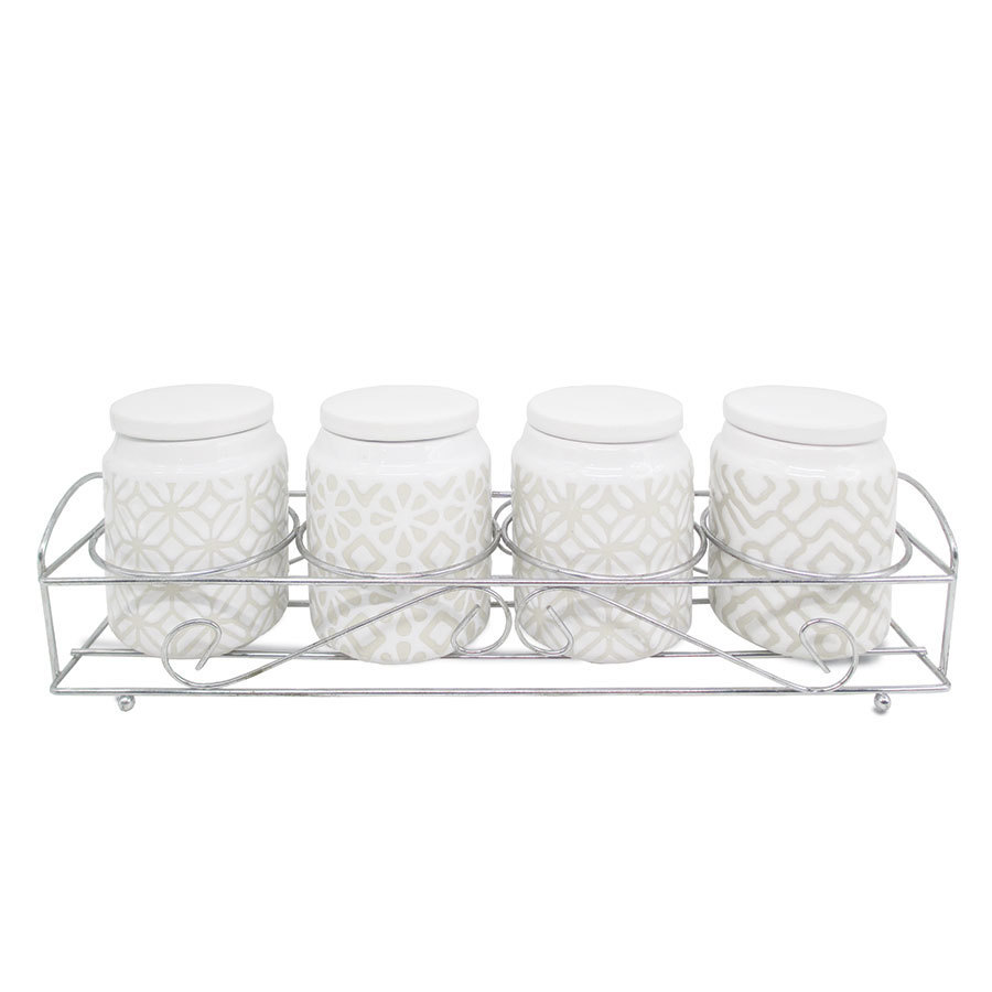 

Набор для специй Maestro Pattern 5 предметов White (MR-20033-04СS)