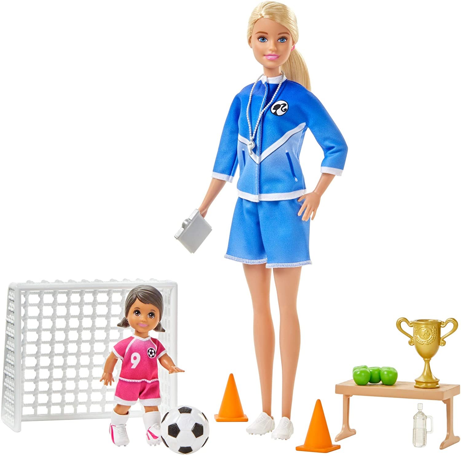 

Кукла Барби тренер по футболу Barbie Soccer Coach Playset with 2 Dolls, Blonde