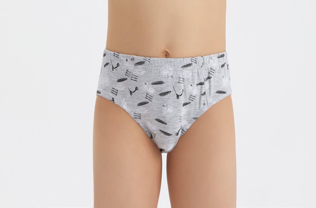 

Детские подростковые трусы слип для мальчика Baykar Турция трусики плавки хлопок и эластан р 6 158-164 см 11-12 лет серый цвет 3655