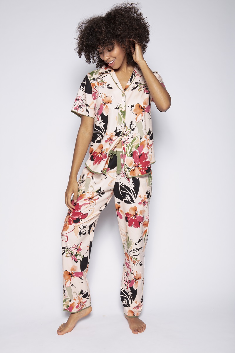 

Пижама женская Cyberjammies Natalie 4794-4795 12 Персиковый с цветочным принтом
