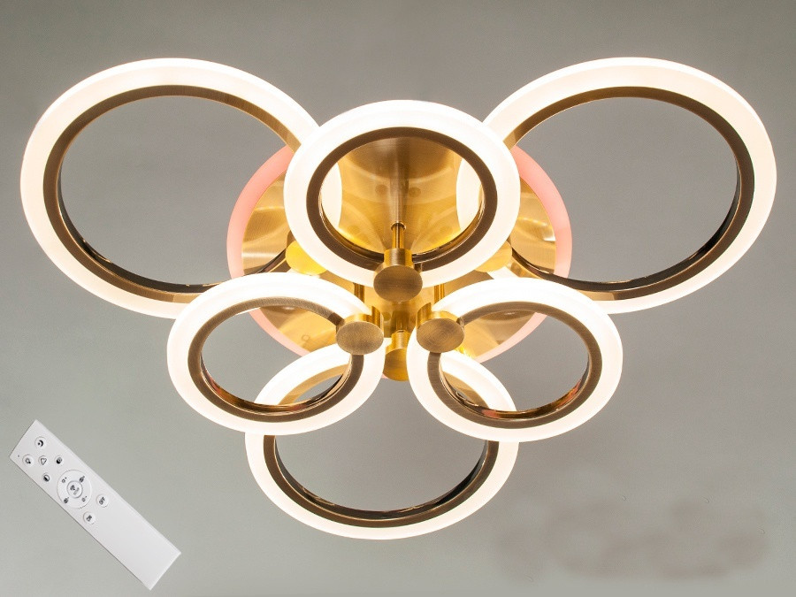 

Потолочная LED-люстра с диммером и подсветкой 105W 2374