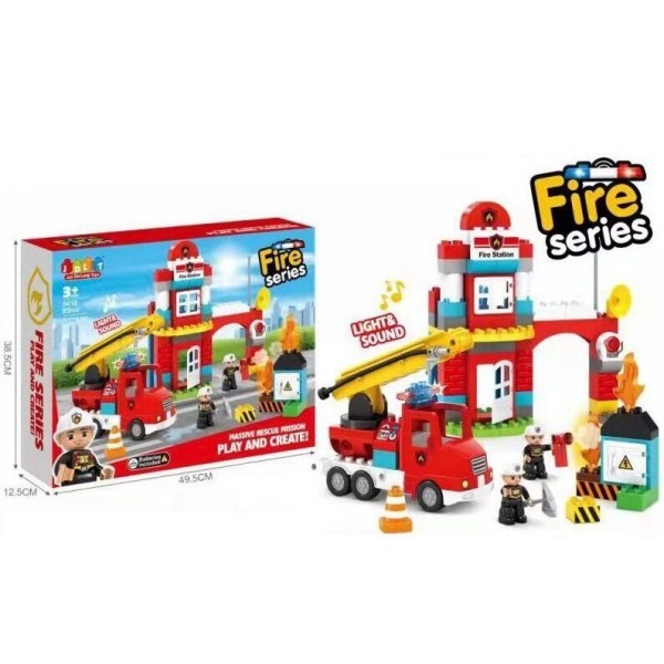 

Конструктор детский "Пожарная станция" JDLT 5418 с звуком и светом (85 деталей)