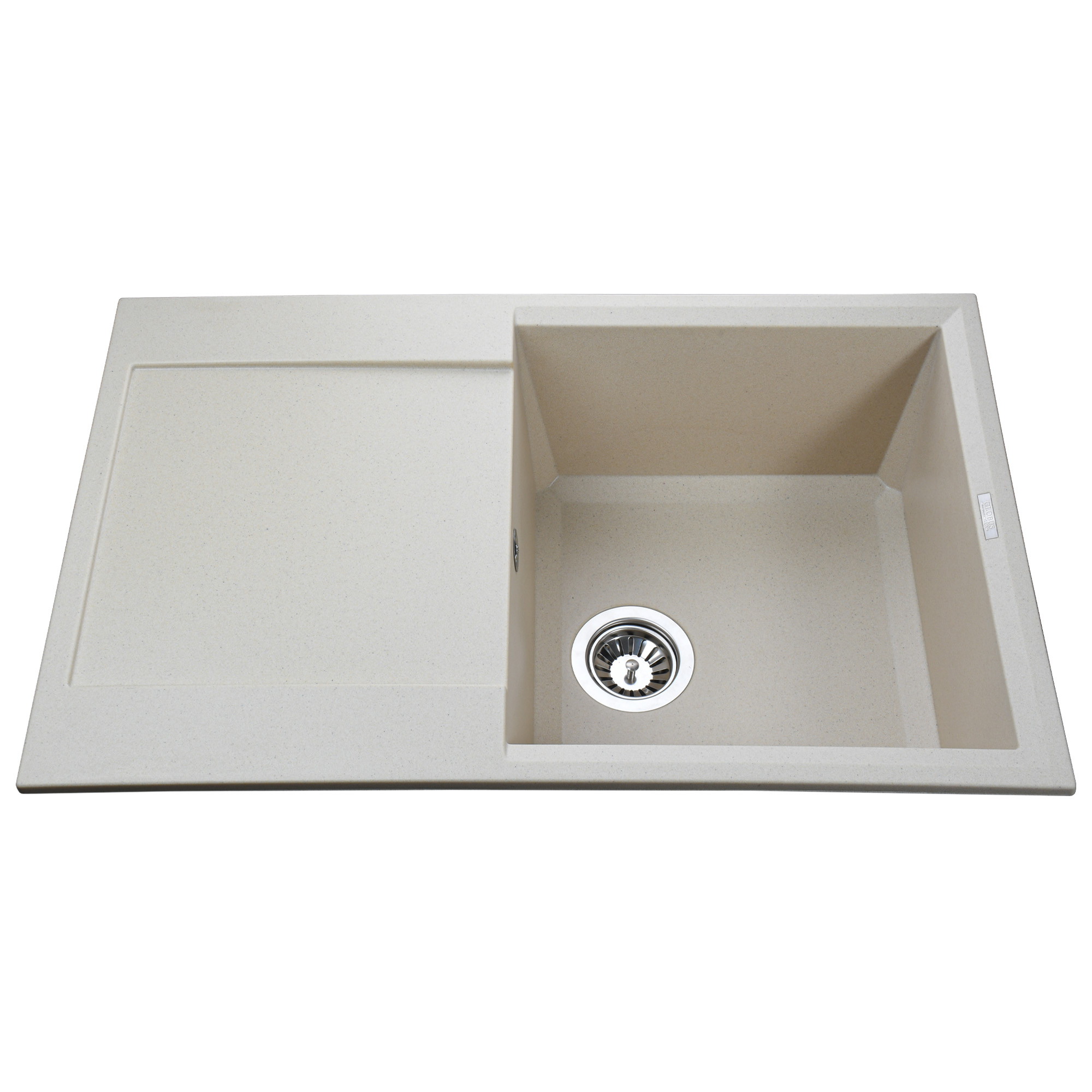 

Гранітна мийка Globus Lux KOMO слонова кiстка 790х500