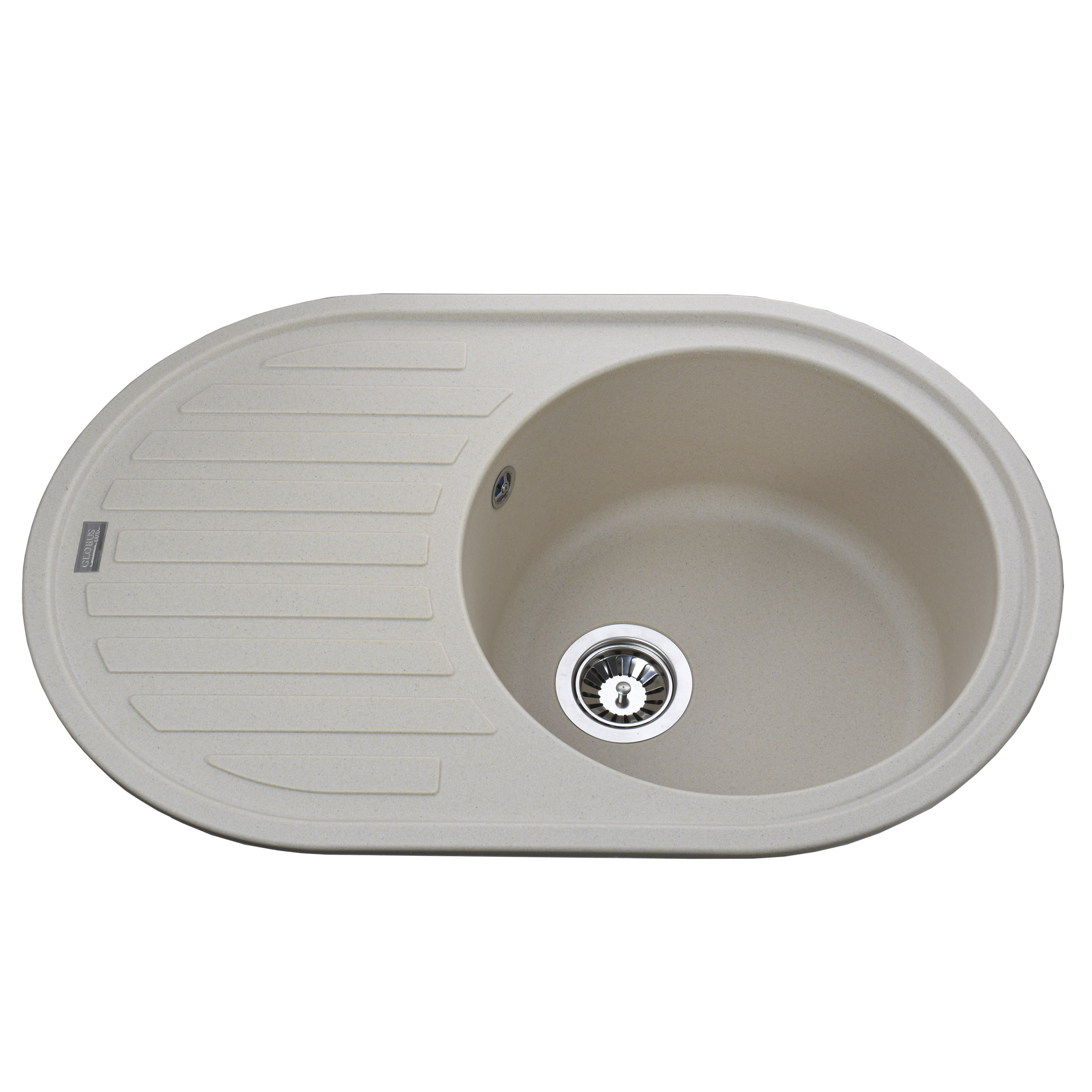 

Гранітна мийка Globus Lux OHARA слонова кiстка 770х500