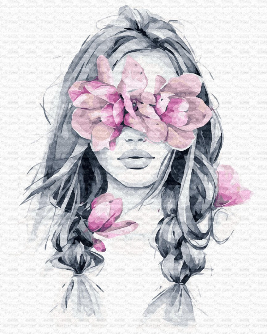 

Картина по номерам. Девушка с цветком, 40*50 см, Brushme
