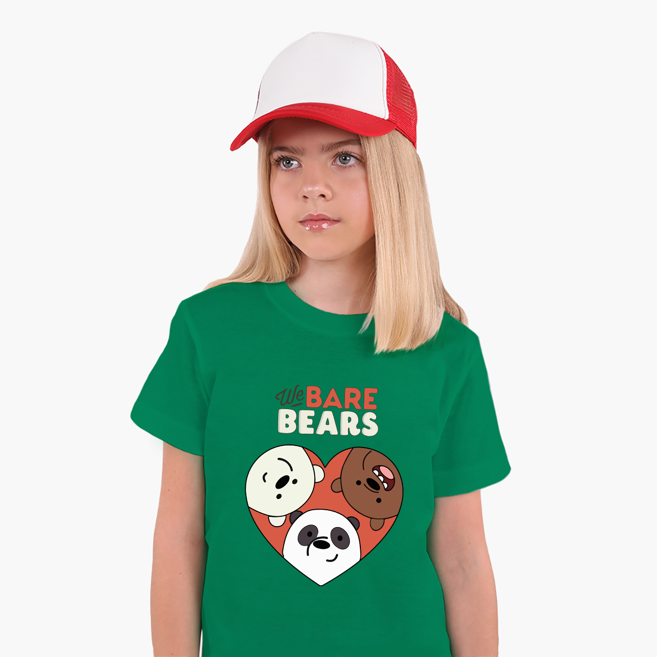 

Детская футболка Вся правда о медведях (We Bare Bears) (25186-2669) 122-128 см Хлопок Зеленый