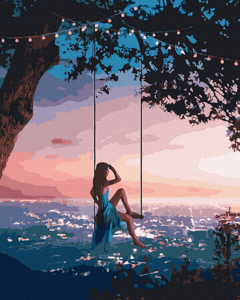 

Картина по номерам. Rainbow Art "Вечерние качели" GX39624-RA