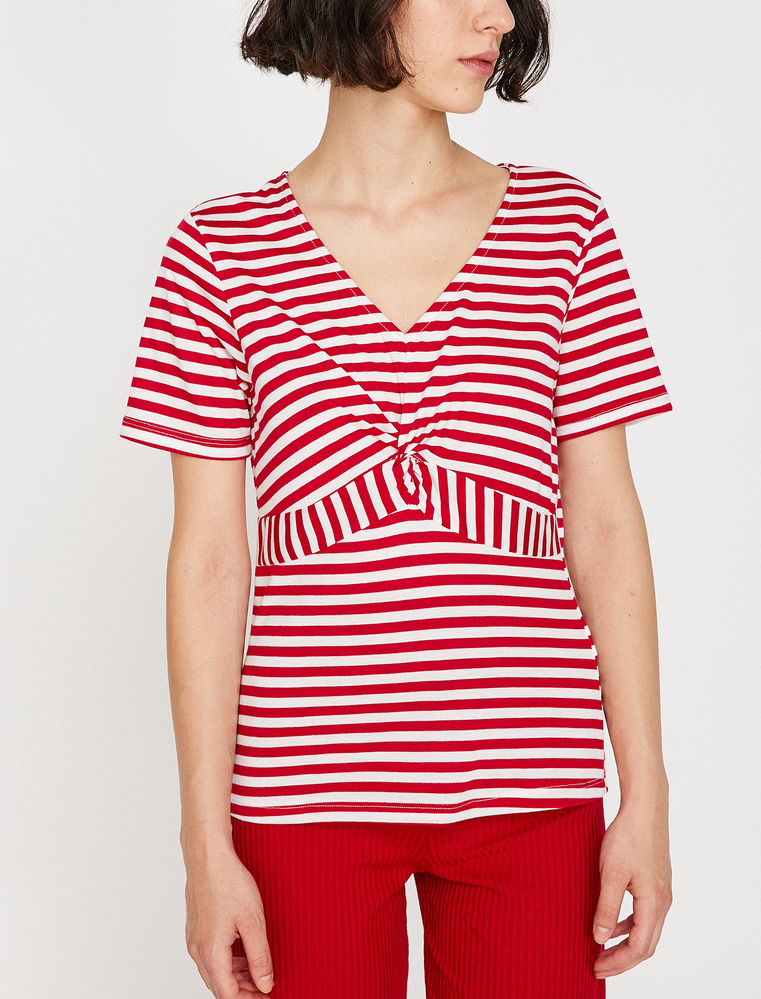 

Футболка Koton 8YAK13147QK-77M XL Red Stripe