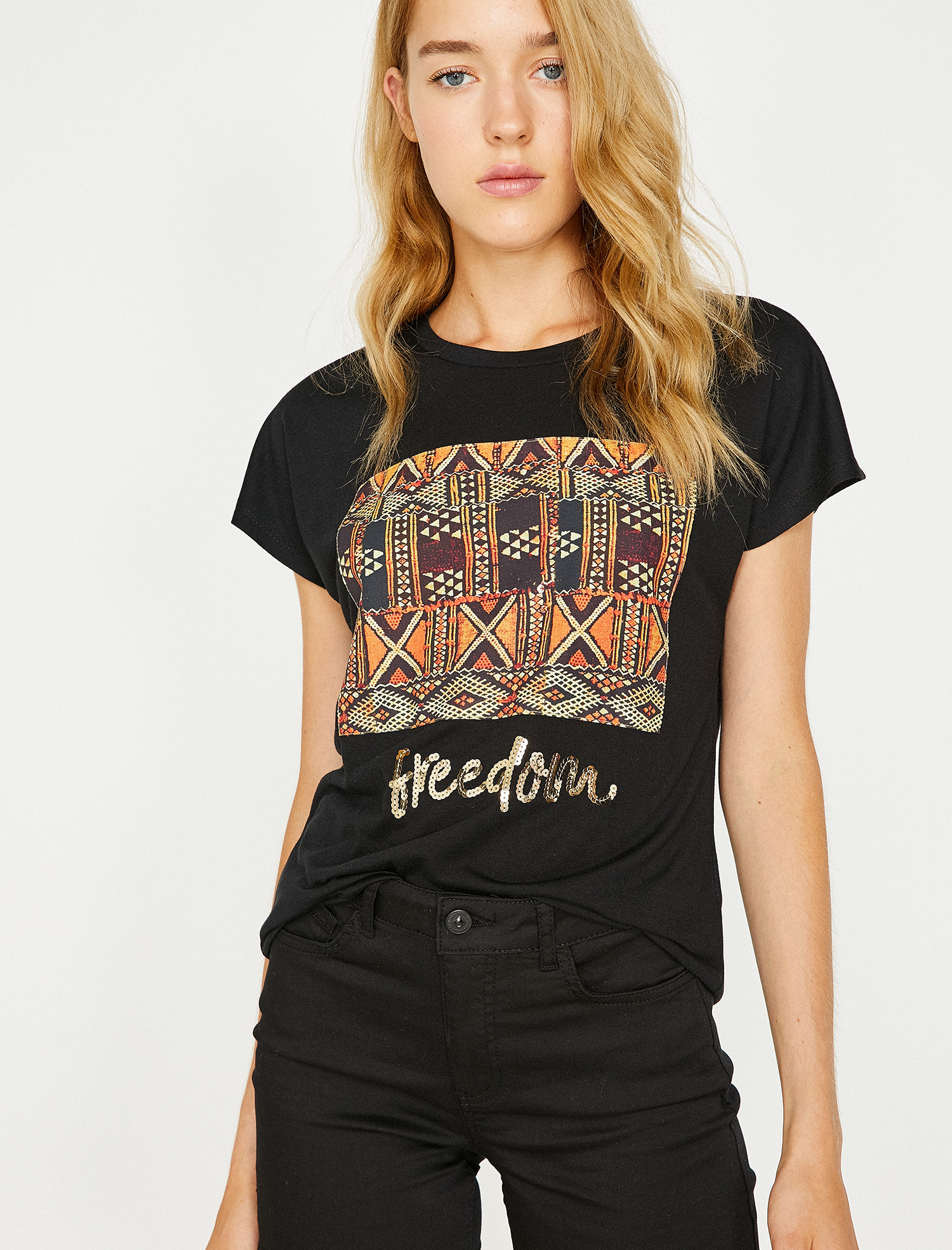 

Футболка Koton 9KAK13264GK-999 L Black