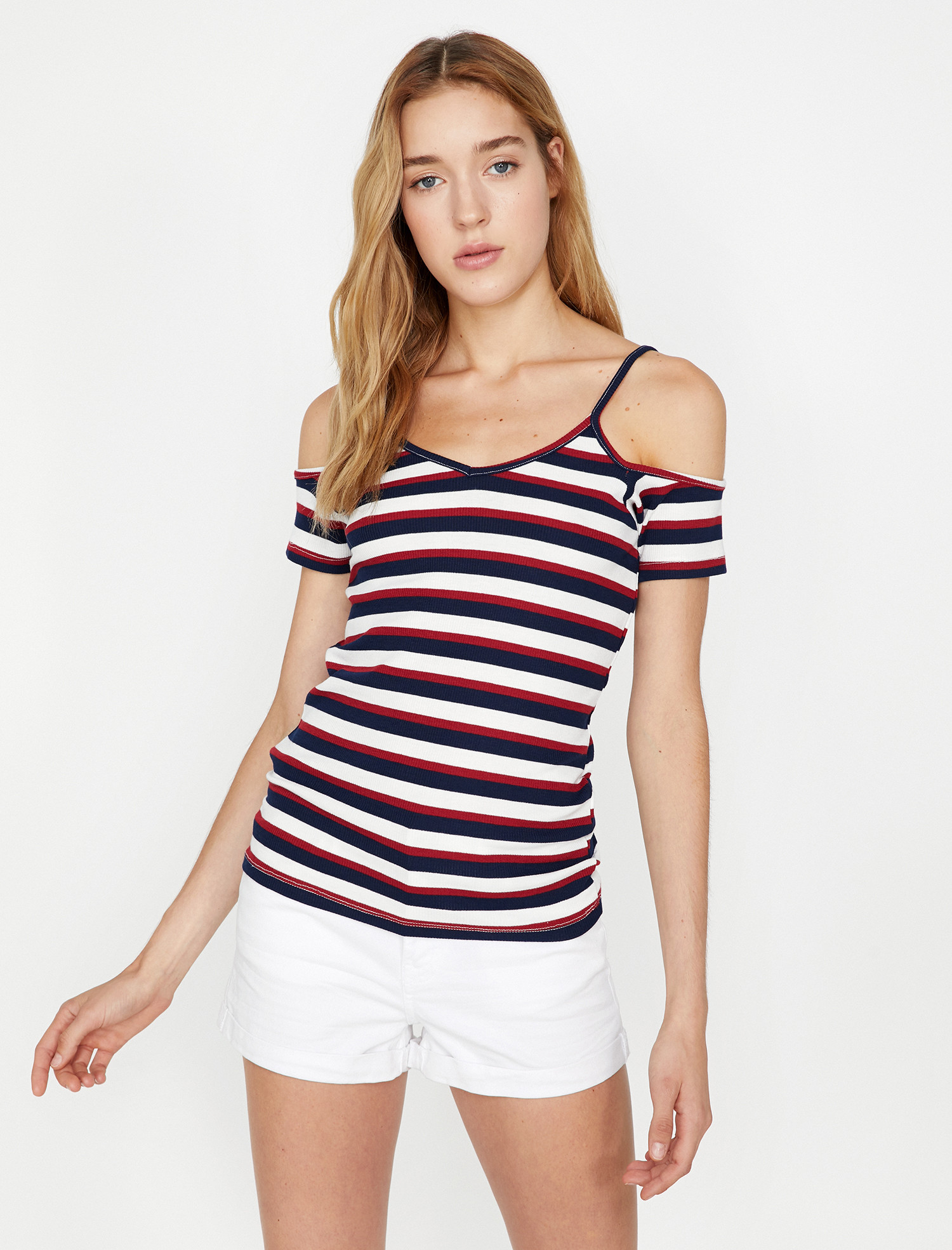 

Футболка Koton 9KAL11120OK-84M XS Marine Stripe