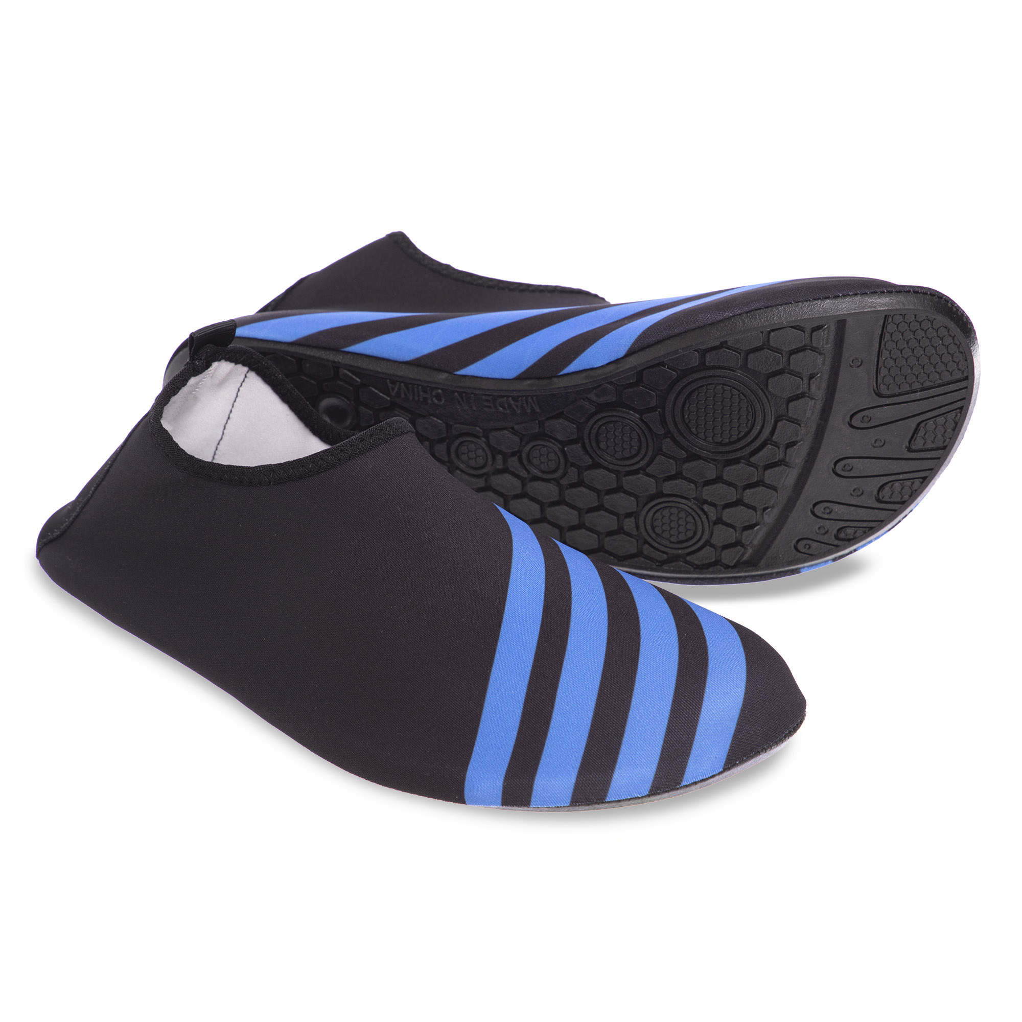 

Обувь для пляжа и плавания Аквашузы Skin Shoes Zelart Черный-голубой (СПО PL-0417-BL) 3XL (44-45)