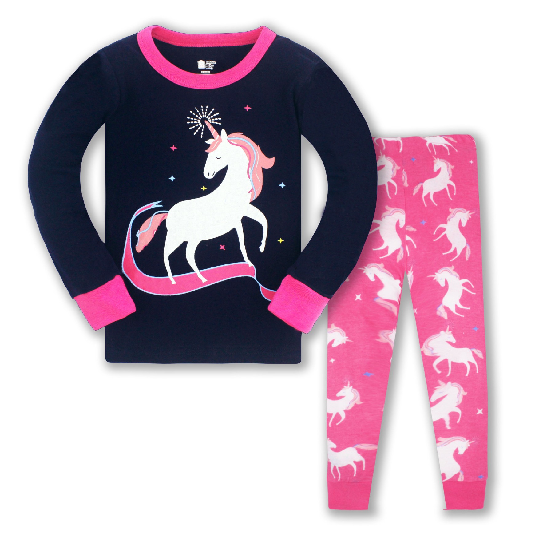 

Пижама для девочки White unicorn Baobaby (130) Фиолетовый