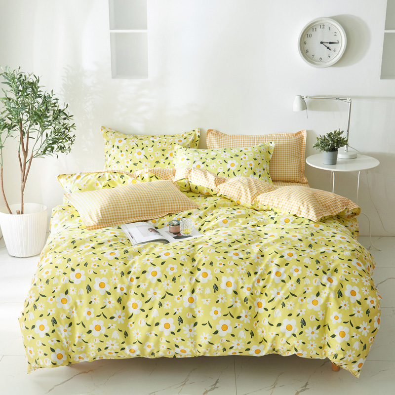 

Комплект постельного белья Flower field (полуторный) Berni Home Желтый
