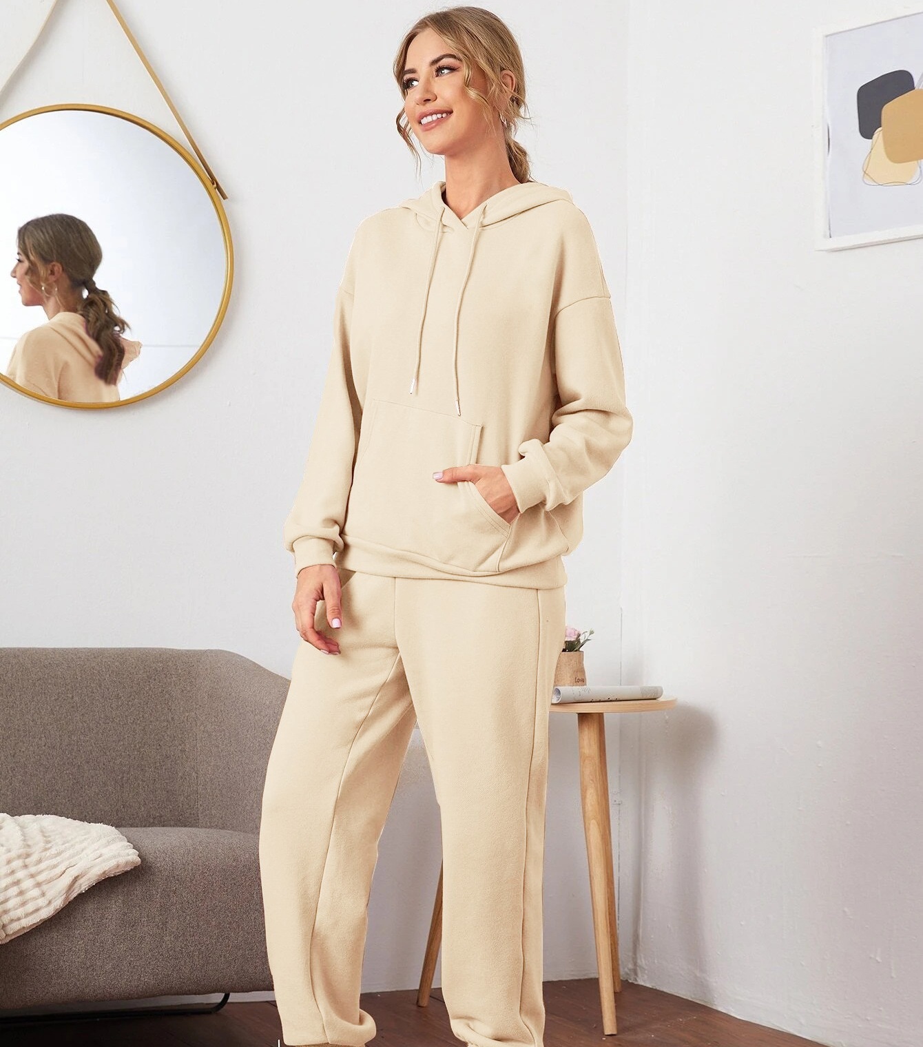

Костюм женский спортивный утепленный 2 в 1 Basic beige Berni Fashion (S) Бежевый