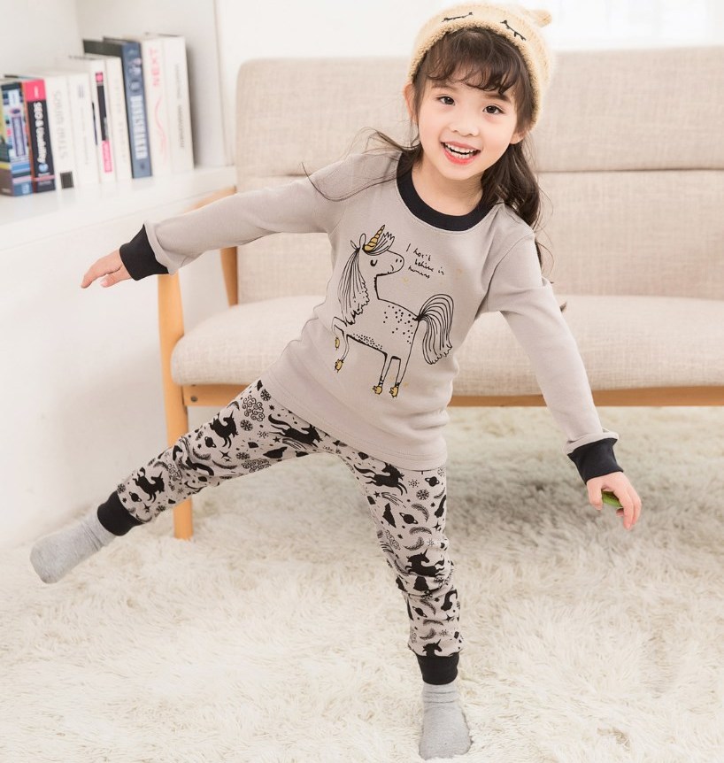 

Пижама для девочки Gray unicorn Baobaby (90) Серый