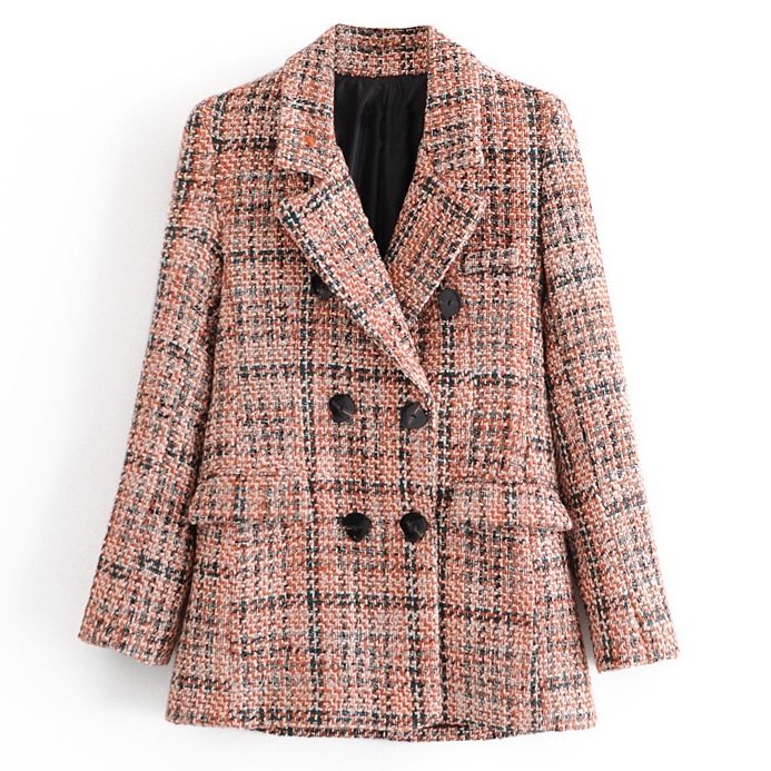 

Блейзер женский из твидовой ткани оранжевый Trendy Berni Fashion (M) Оранжевый