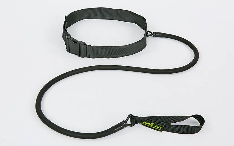 

Поясной тренажер для плавания с сопротивлением Mad Wave SHORT BELT PP Латекс Нейлон (СПО M077104) от 9,1 до 20,4 кг, Черный