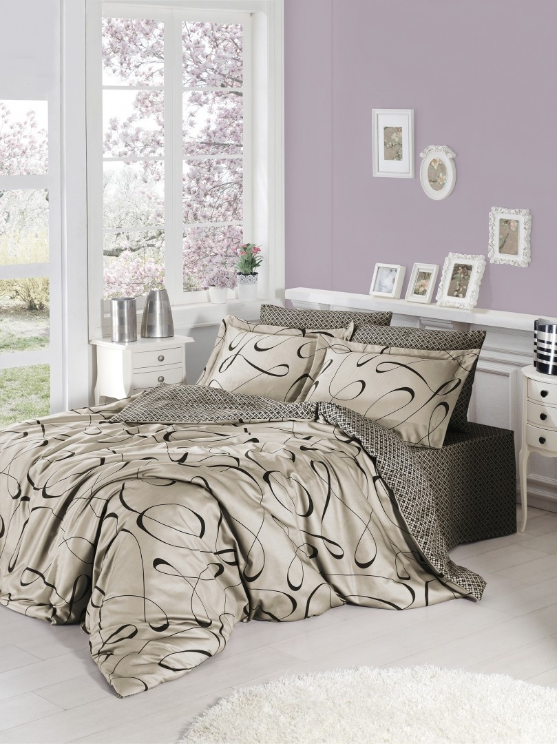 

Комплект постельного белья First Choice Satin Calisto Toprak 200х220 Евро