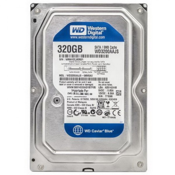 

HDD SATA 320Gb WD, 8Mb, Caviar Blue (WD3200AAJS) Refurbished