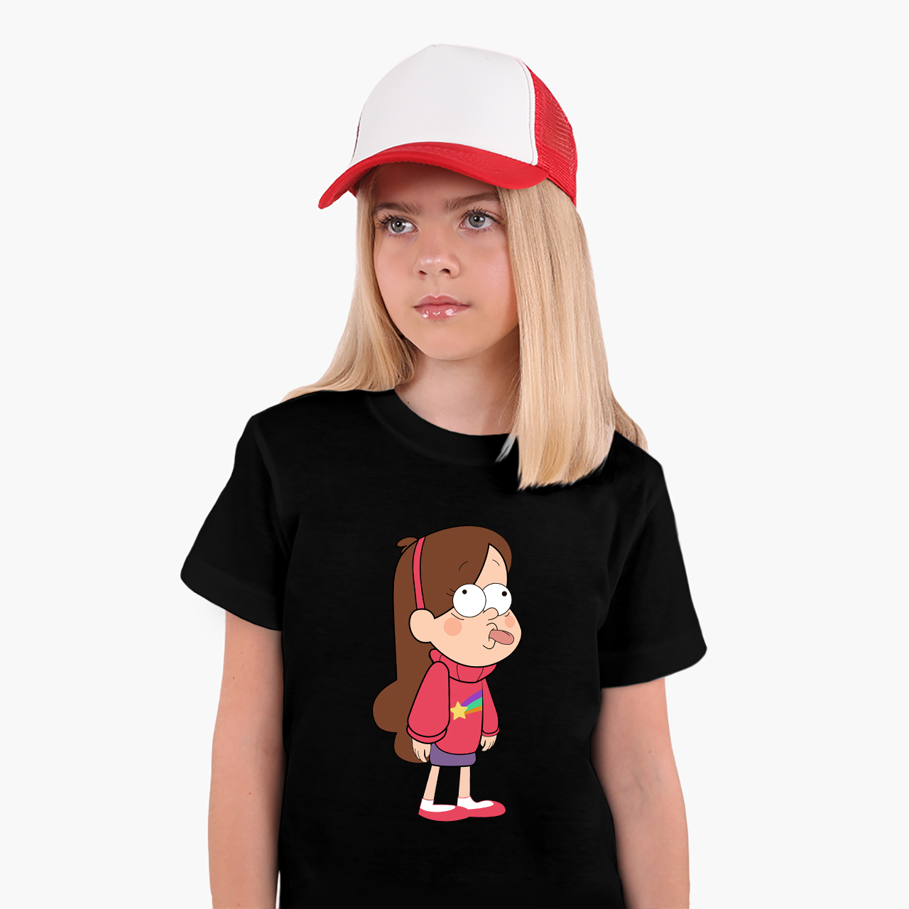 

Детская футболка Гравити Фолз Мейбл Пайнс (Gravity Falls Mabel Pines) (25186-2625) 146-152 см Хлопок Черный