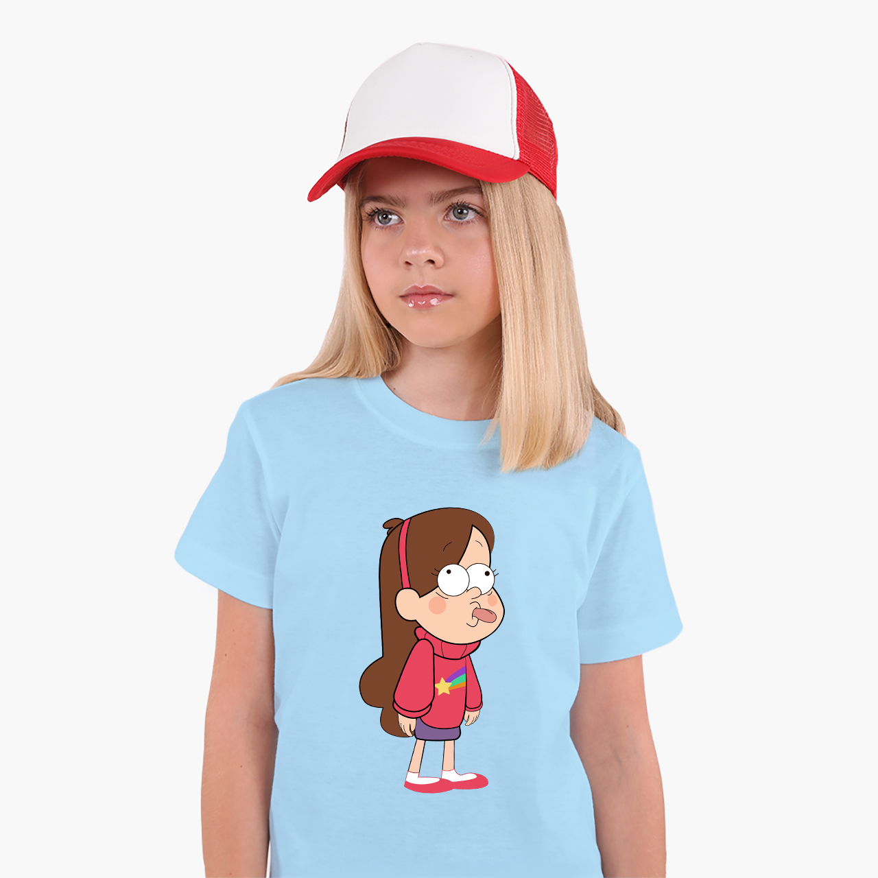 

Детская футболка Гравити Фолз Мейбл Пайнс (Gravity Falls Mabel Pines) (25186-2625) 146-152 см Хлопок Голубой