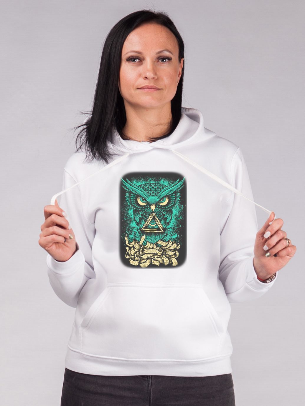 

Худи Malta Ж459-14-Р3 Green Owl М (44) Белое