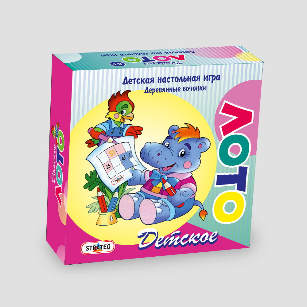 

Лото деревянное "Детское" в кор. 26*26*10 см. /10/ Стратег (343(1003))