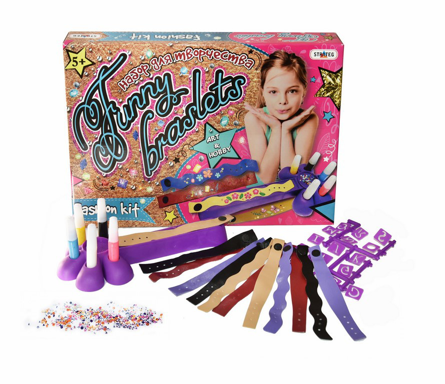 

Набор для творчества "Funny Braslets" (рус) 40,4*28*5,8 см. /7/ Стратег (337)