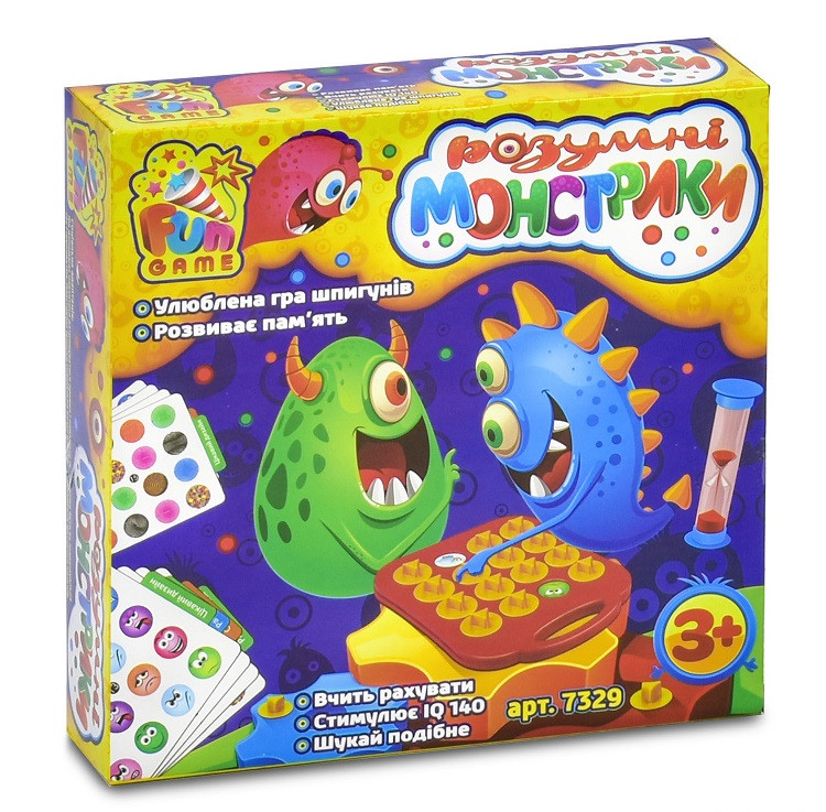 

Настольная игра "Умные монстрики" FUN GAME в кор. 21*8*21см. /12/ (7329)