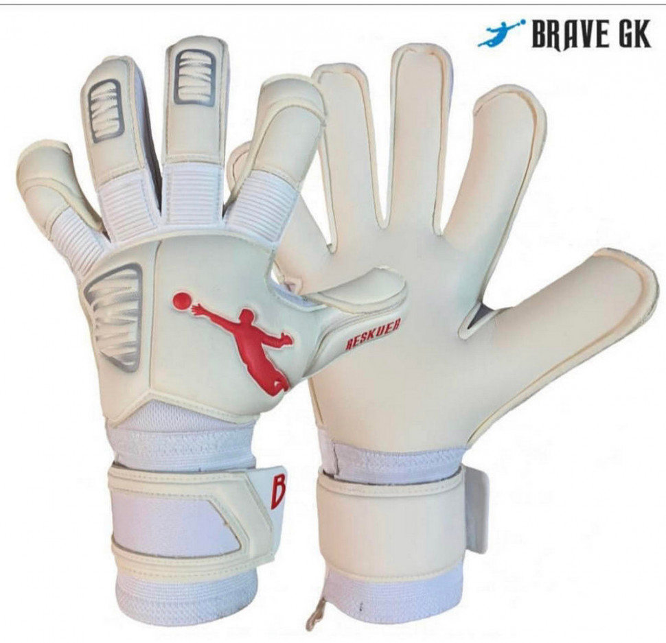 

Перчатки вратарские Brave GK Resquer 000602 white/red 11