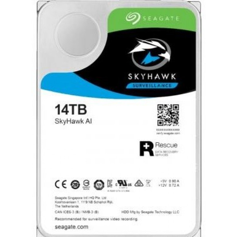 

Жесткий диск HDD Seagate SkyHawk Al Surveillance 256MB (ST14000VE0008)